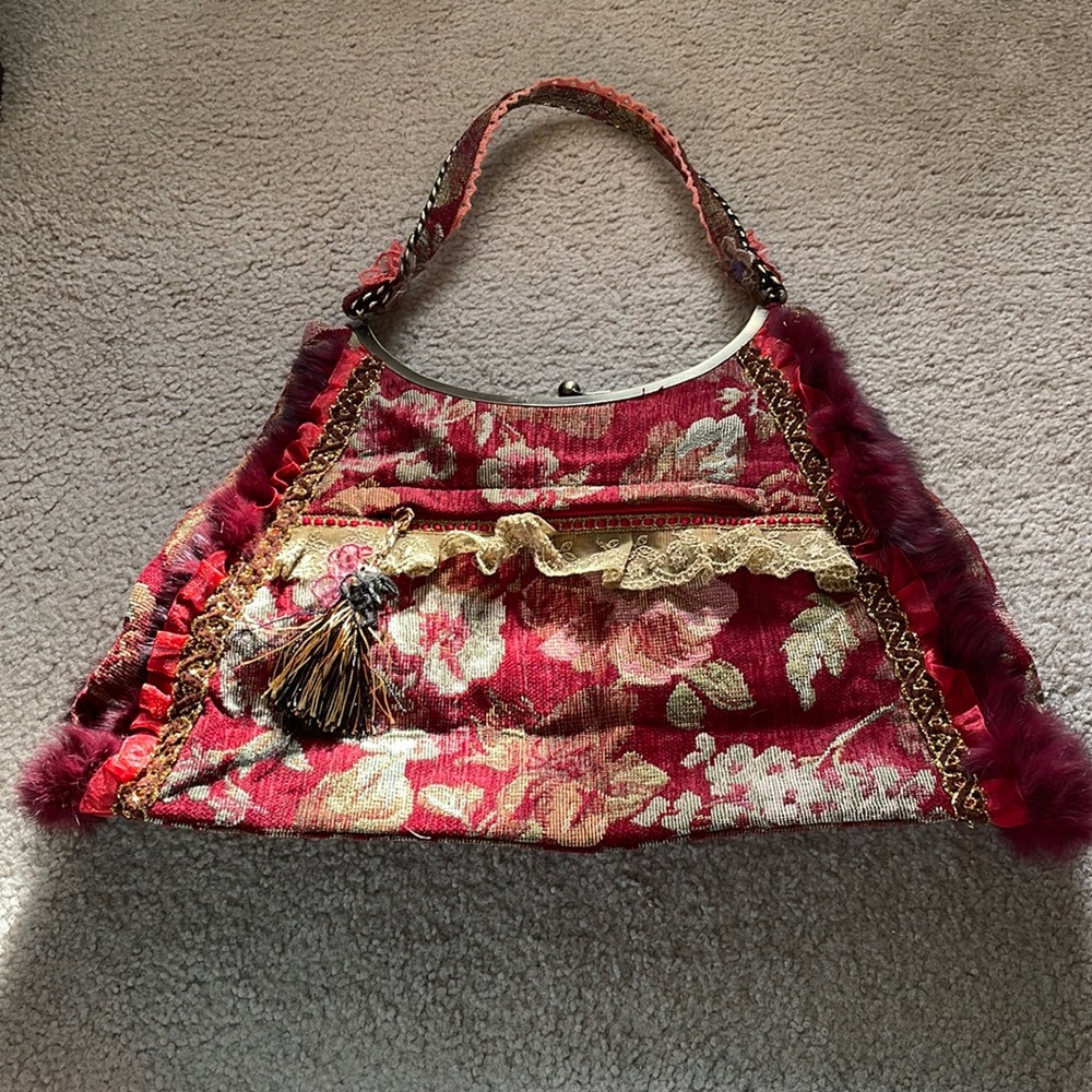 Funky upholstered “Ziba” handbag